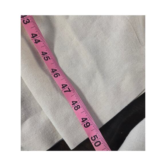 Deane-White Linen Blend Sheath Dress Plus Sz 20 Jacket Embroidered Floral - Picture 8 of 10